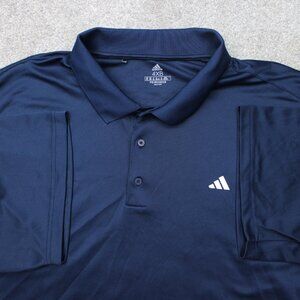 Adidas Polo Shirt Mens 4XB XXXL Blue PrimeGreen Short Sleeve Stretch Pullover